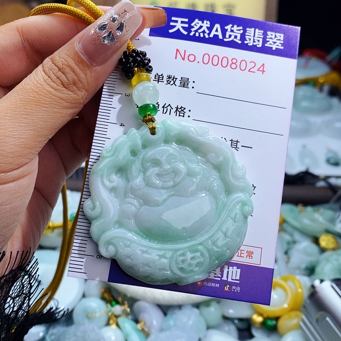 翡翠未镶嵌毛衣链8024