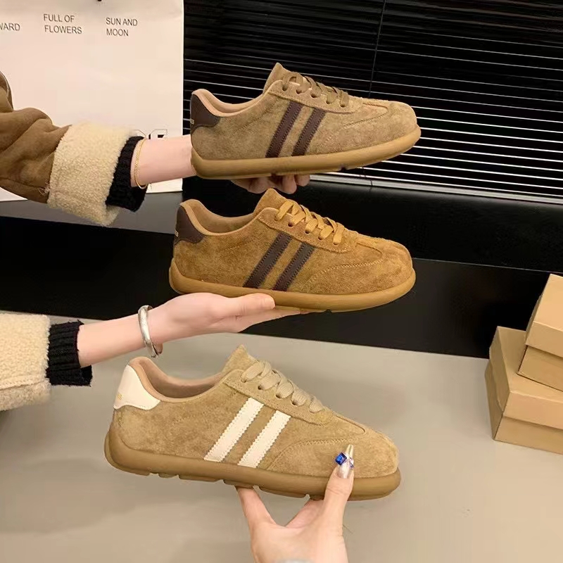 2025年新款气质百搭时尚春季复古平底韩版勃肯鞋