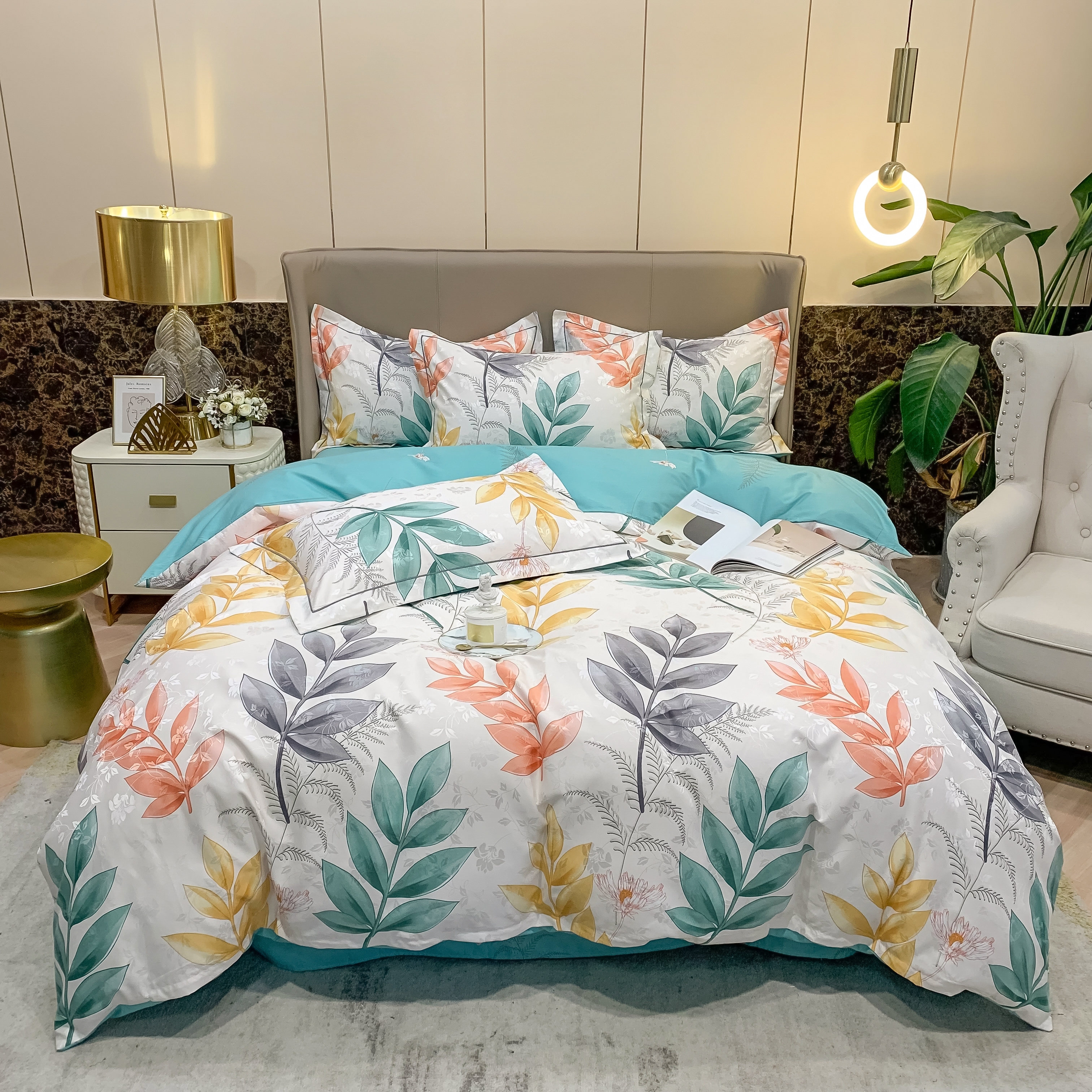  丽人凯 全棉高支高密珍丝大提花四件套 淑雅白（名）