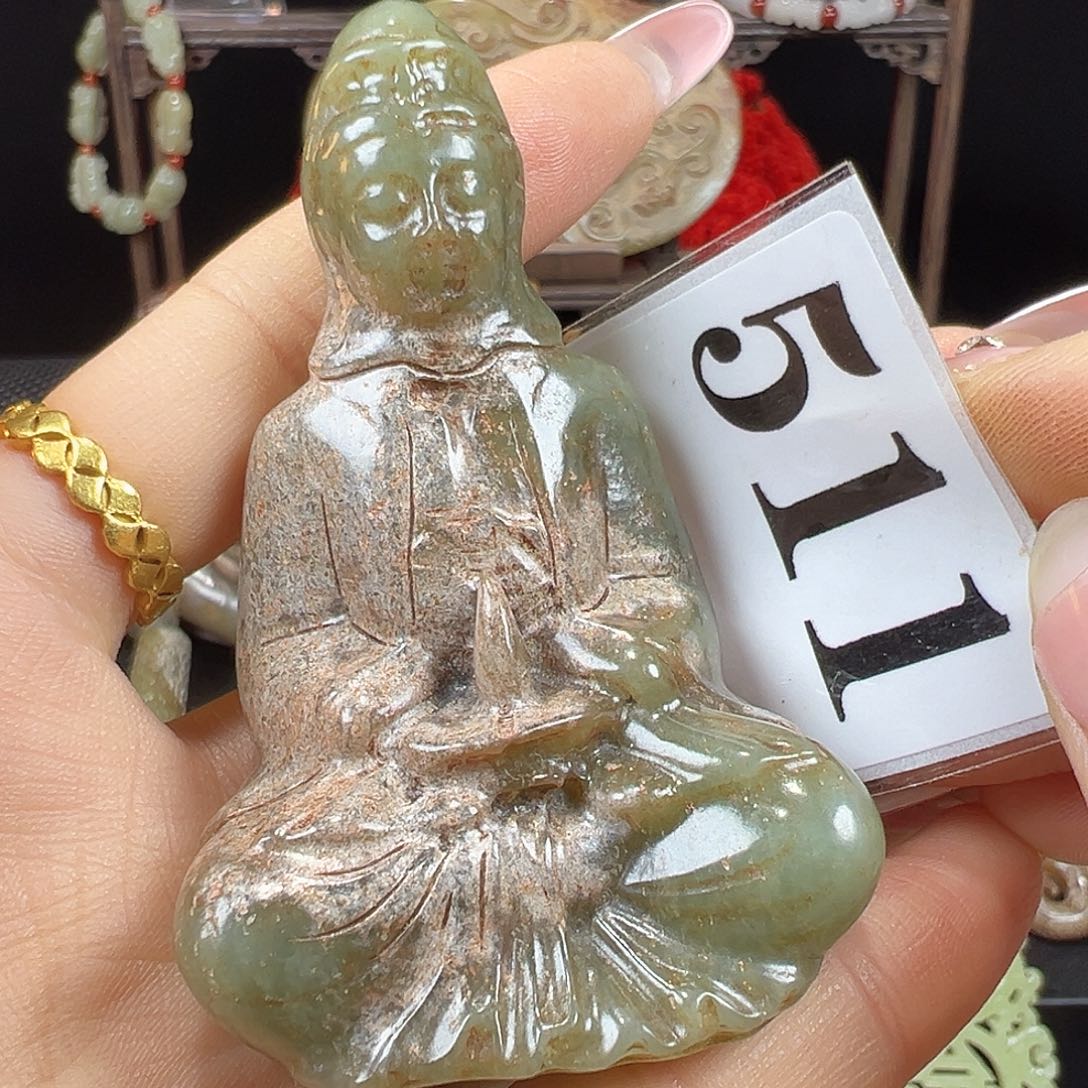 和田玉未镶嵌挂件