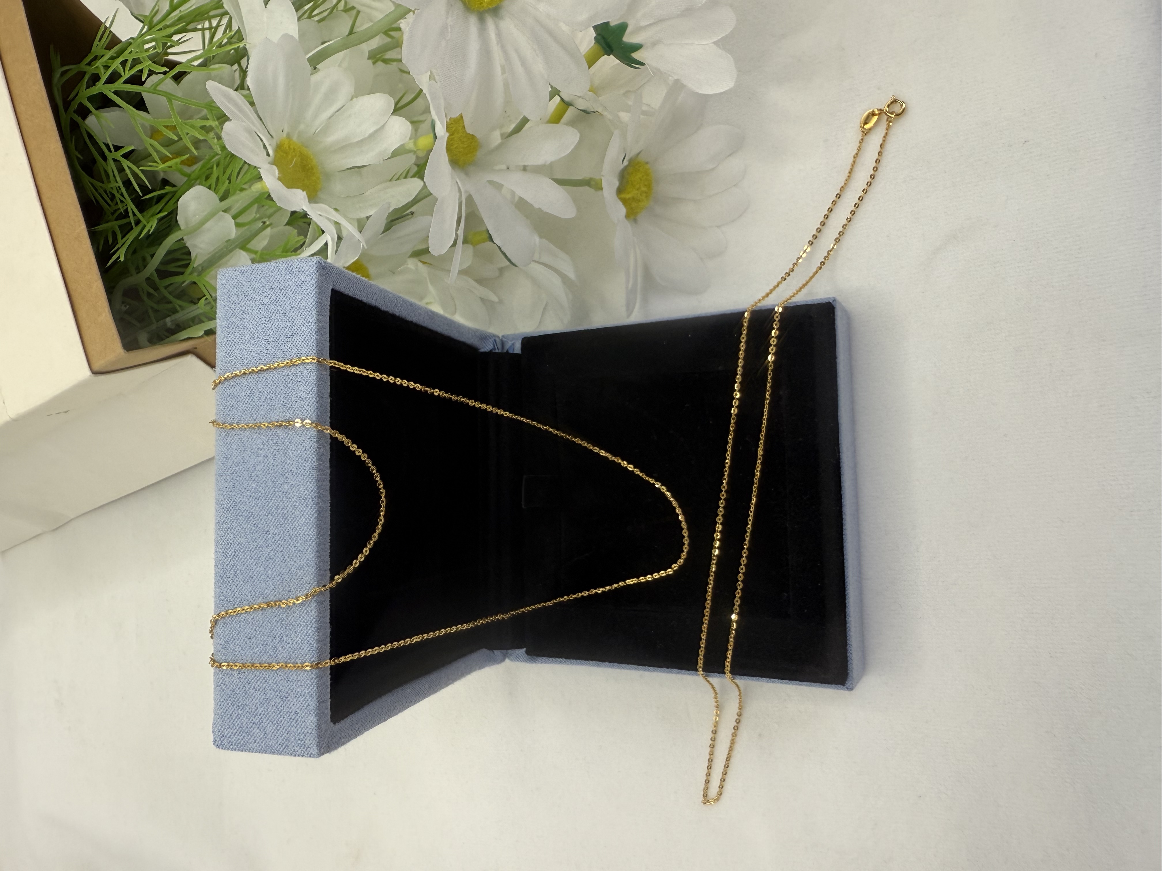 固定款黄色闪O链项链 