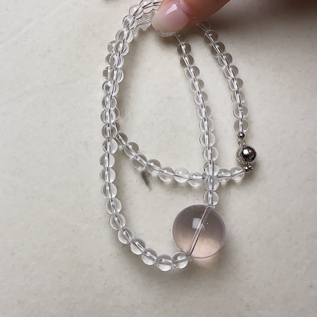 水晶颈饰未镶嵌8mm大气