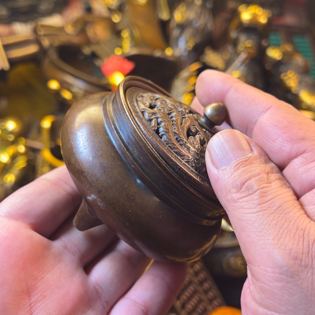 茶壶香炉铜器摆件