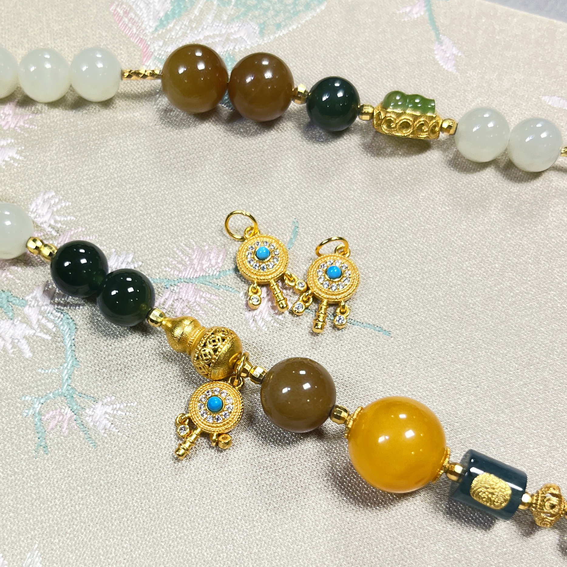 925银银制品 【捕梦网】925银捕梦网手工DIY配件手绳女士饰品1颗Y15