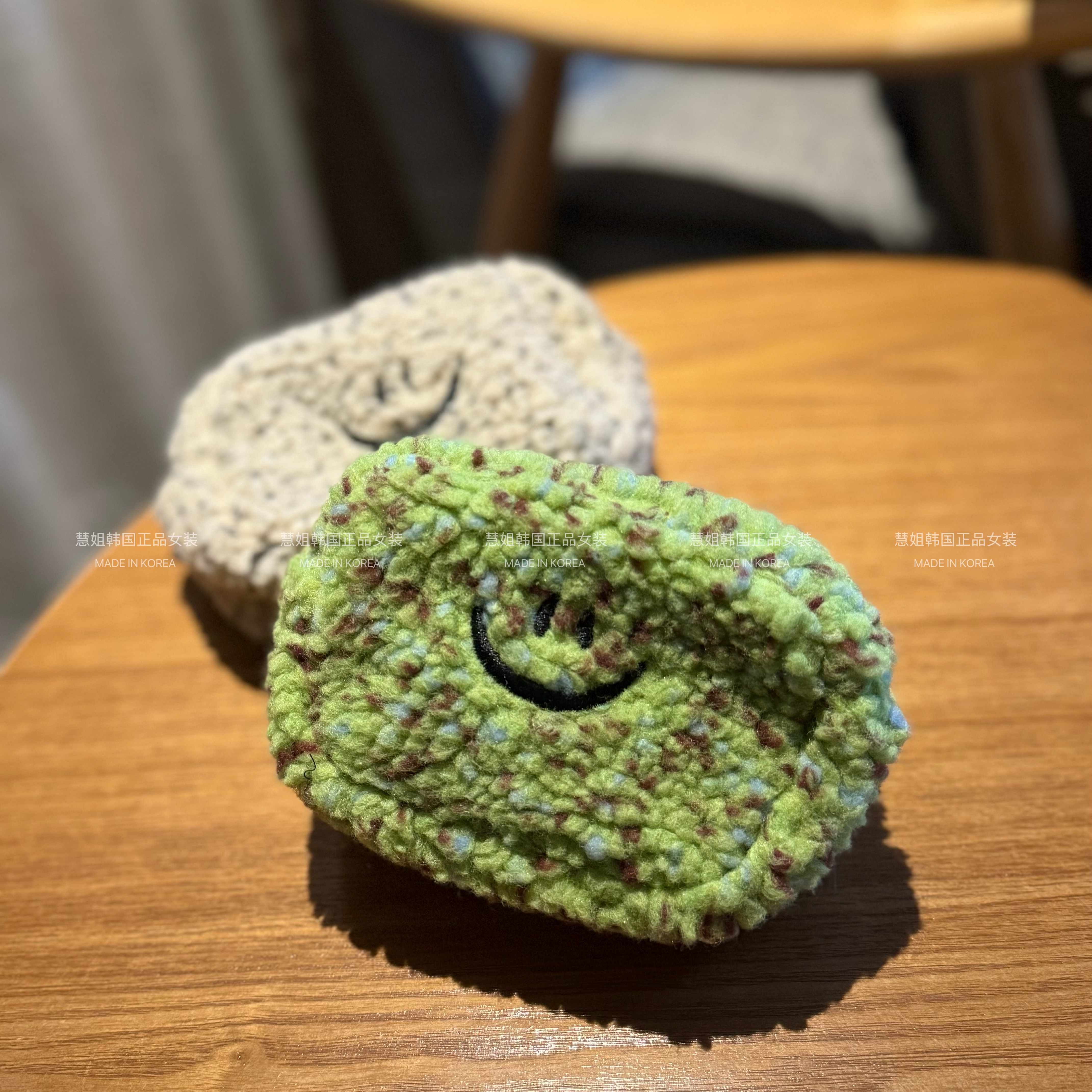 【慧姐韩国正品】25冬新款刺绣笑脸毛绒迷你小包17789657/N0退N0换