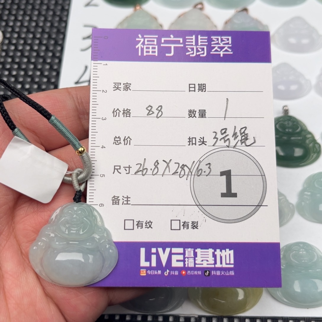 翡翠颈饰未镶嵌吊坠