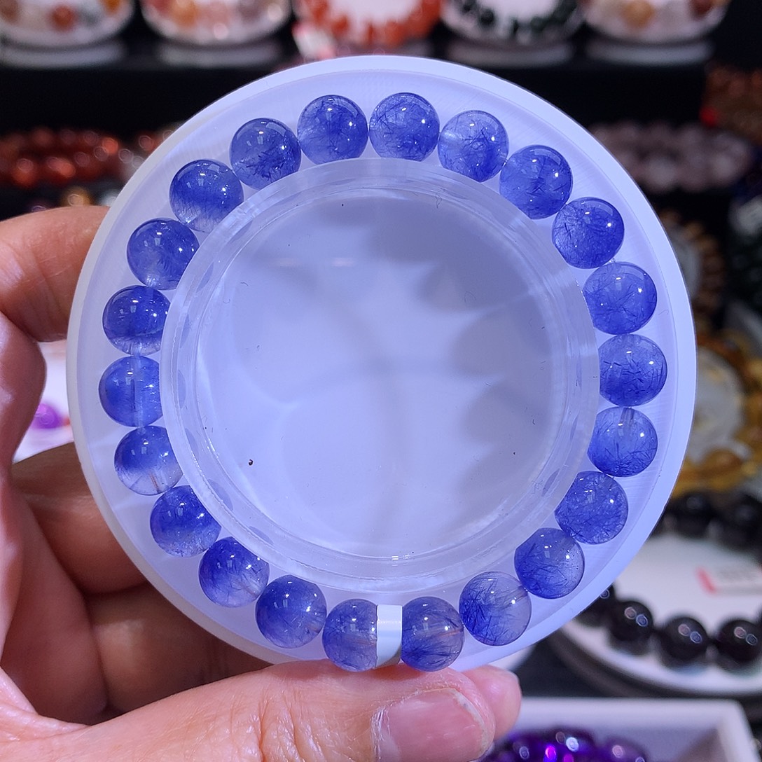 手链未镶嵌水晶8.6毫米蓝线石