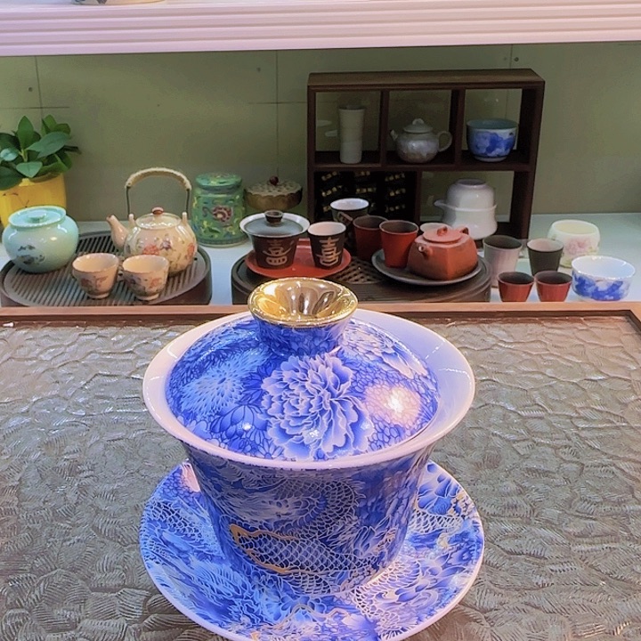 青花瓷器茶具套装旅行茶具茶叶罐