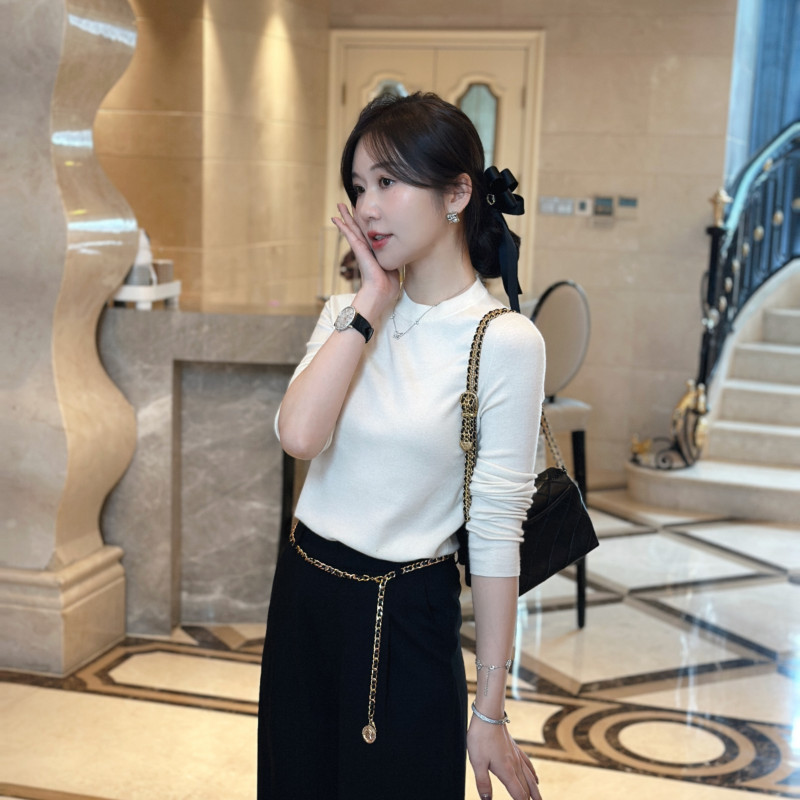 syna希娜 暖绵绵金纺山羊绒衫-圆领