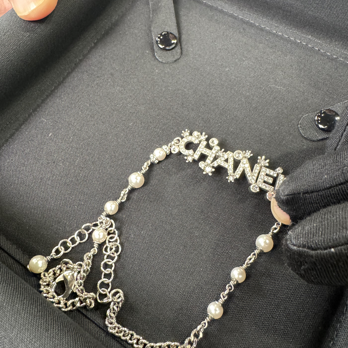 99新 Chanel/香奈儿 chanel满钻琉璃珠项链