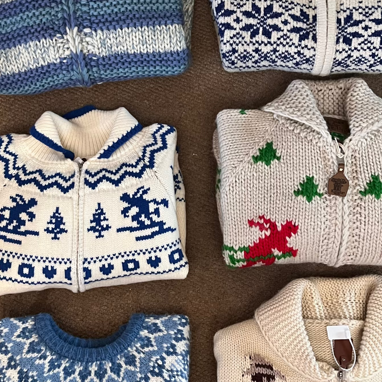 秋冬可爱卡通图案针织毛衣开衫