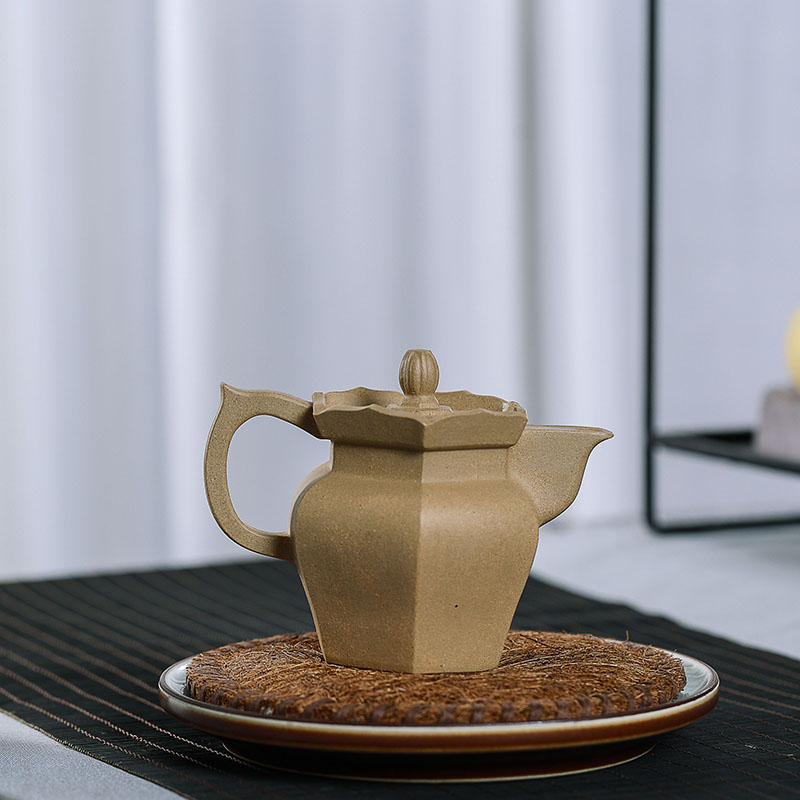 紫砂壶宜兴原矿本山绿泥黄金容量手工制作全手工纯手工黄段泥茶具