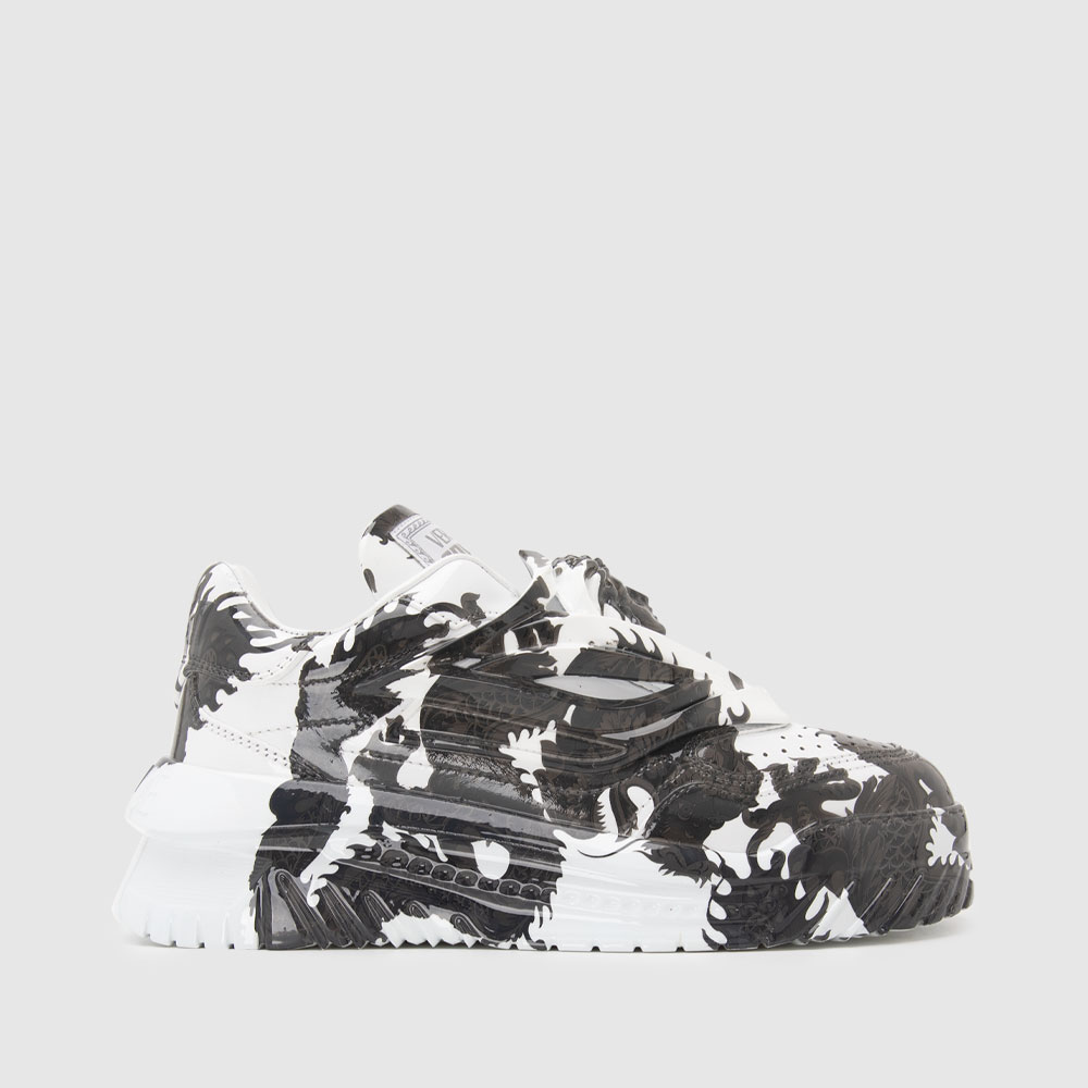 VERSACE范思哲牛皮logo印花男鞋运动休闲板鞋10045241A100182WL70