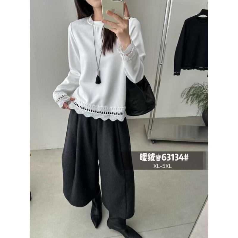 YK63134暖绒打底女舒适拼接长袖卫衣上衣气质轻奢打底女士长袖