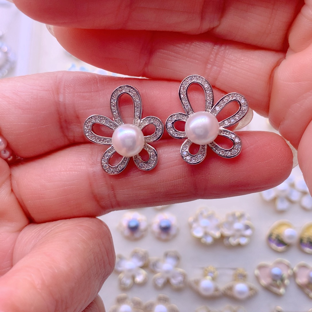 耳饰淡水珍珠合金