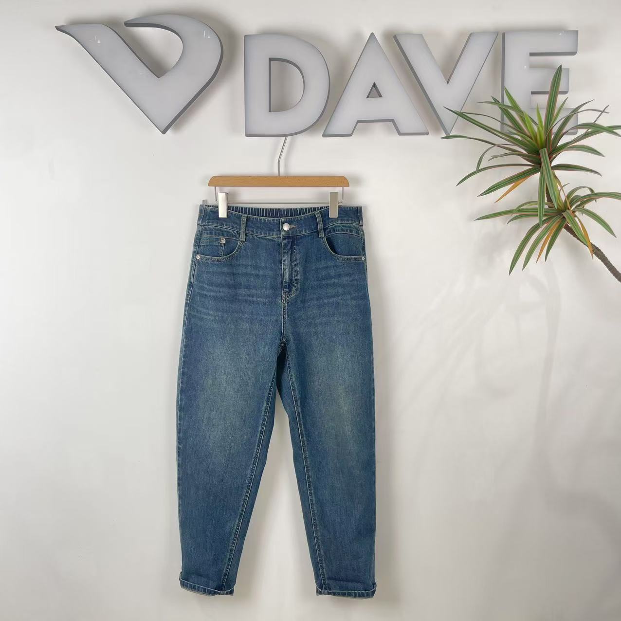 婉帛 6596哈伦牛仔裤（裤长93-97cm左右）