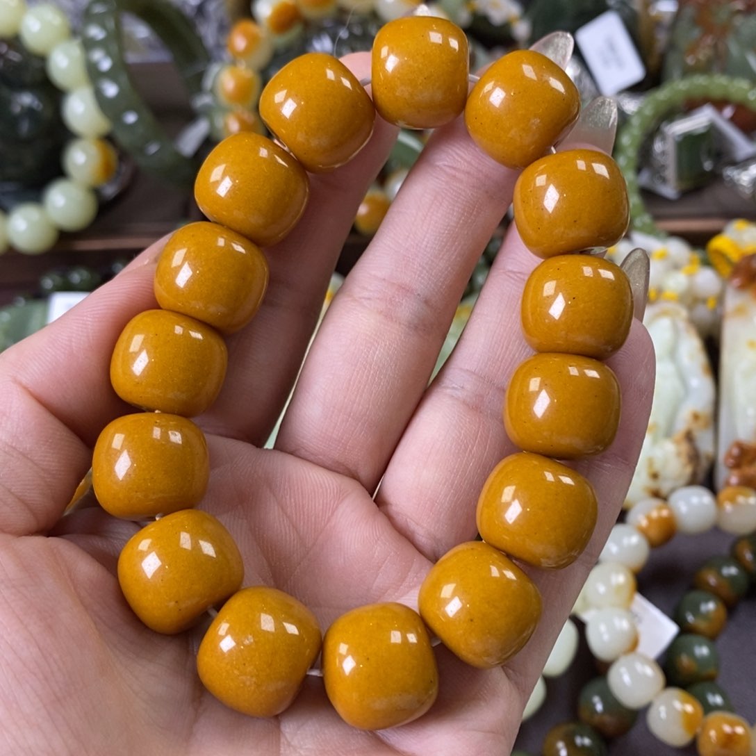 手链未镶嵌透闪石质玉手串卡16