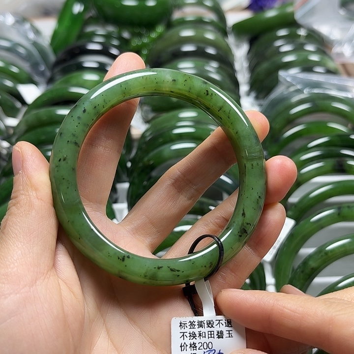 和田玉（碧玉）未镶嵌手镯正圈58