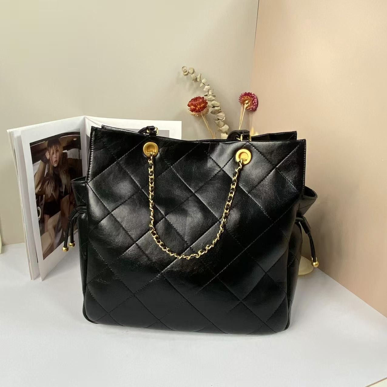 简约百搭高级感2025新大容量女包361黑