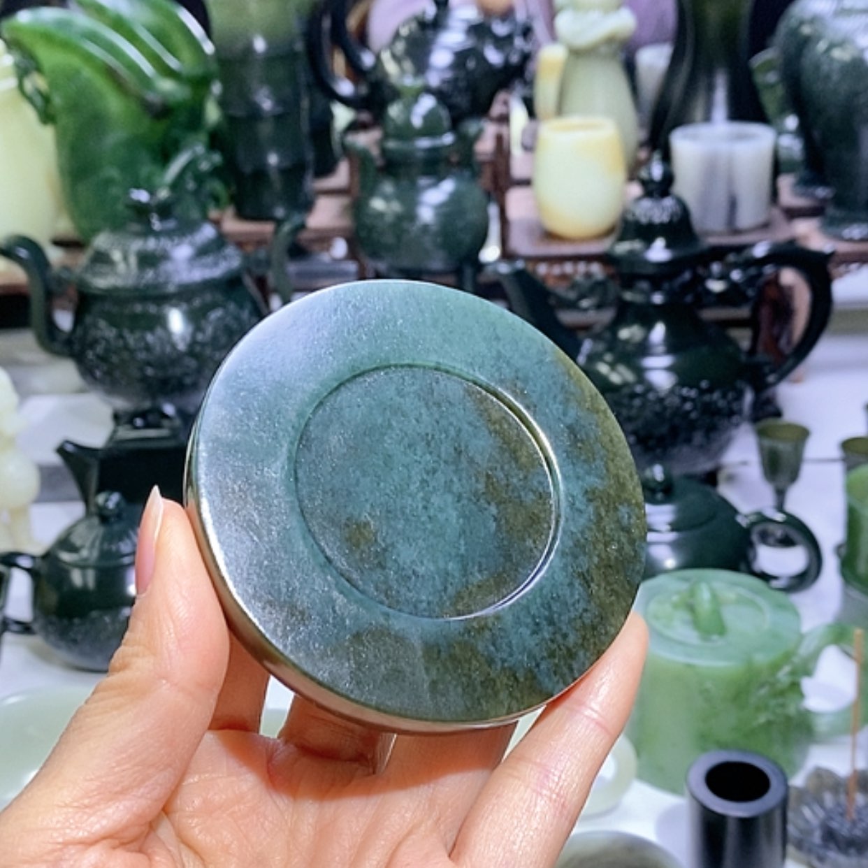 【闪购商品】和田玉摆件未镶嵌福利杯垫