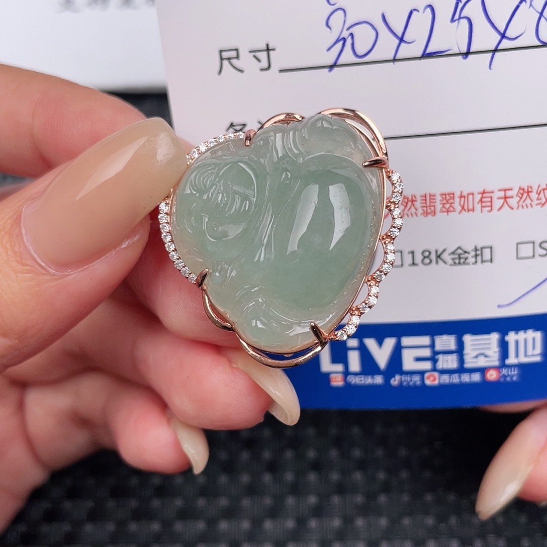 翡翠银S925镶嵌颈饰吊坠
