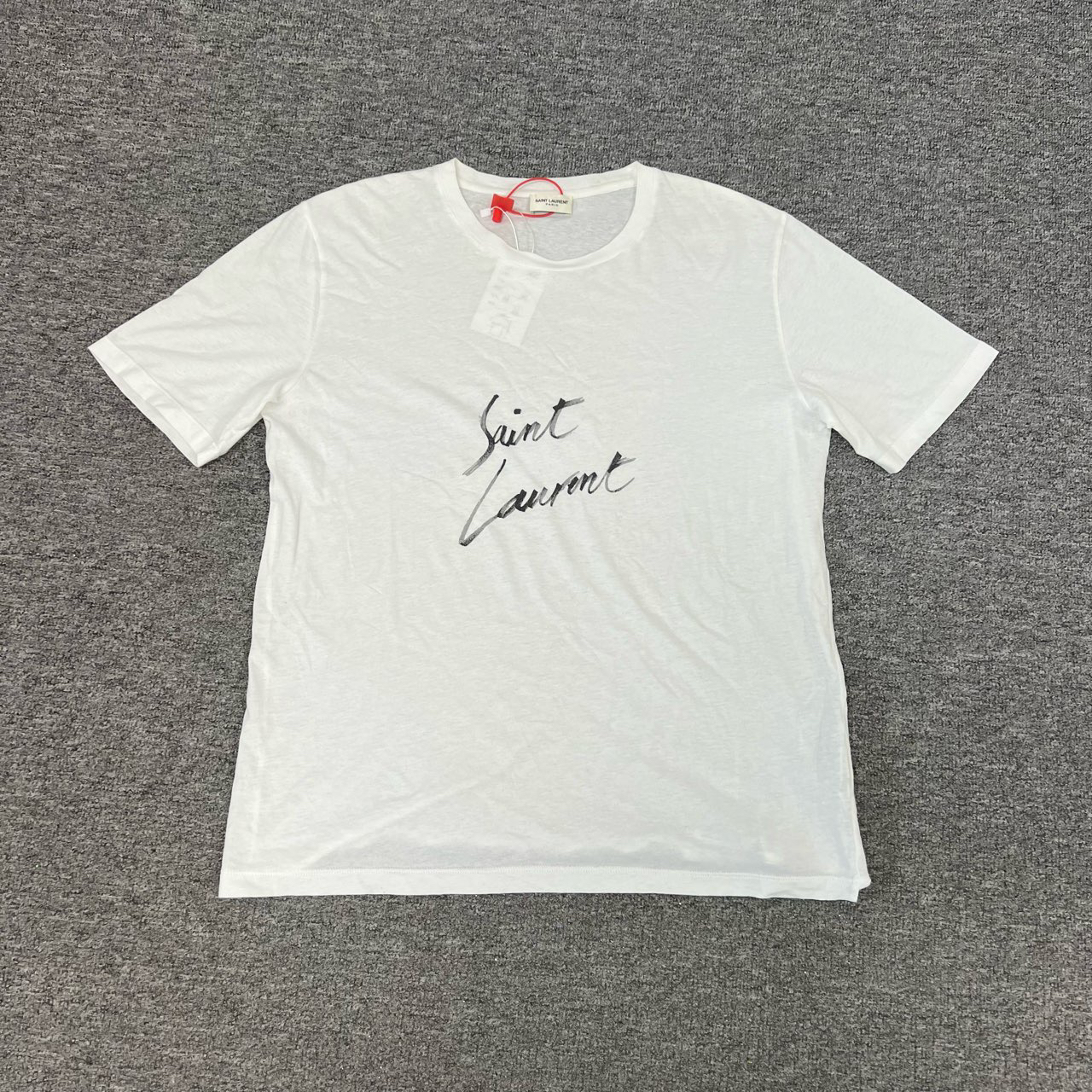 95新 YSL/圣罗兰 字母Logo 短袖T恤 白色  Xs码