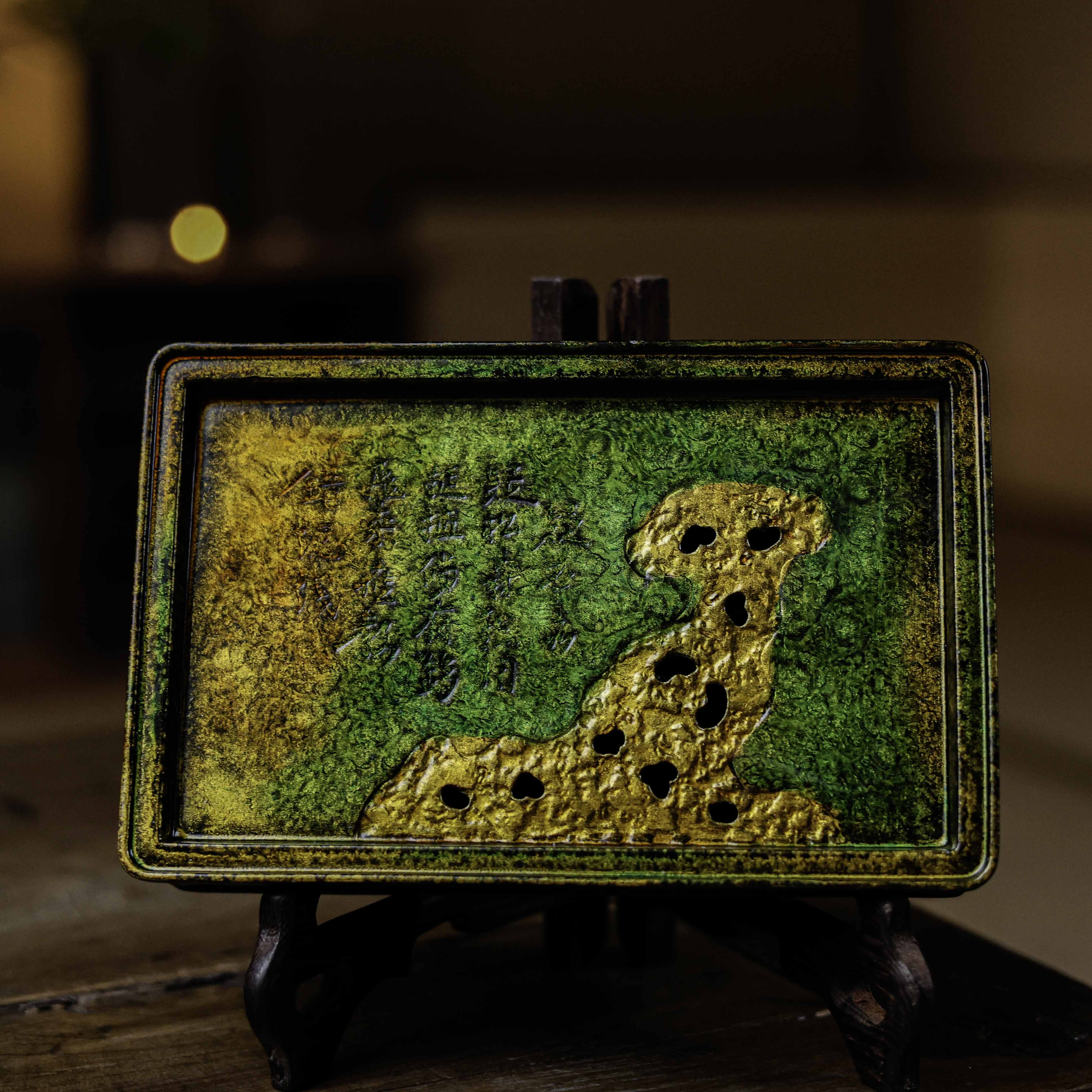 【老王】木漆长方形壶承 16.5*11