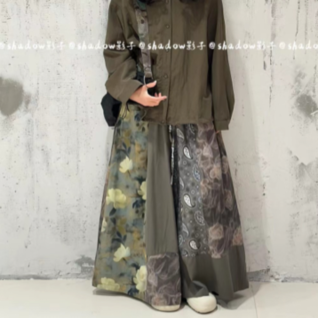 /大大/影子Shadow家/5101#5577#日系新款风格拼色撞色裤裙/      