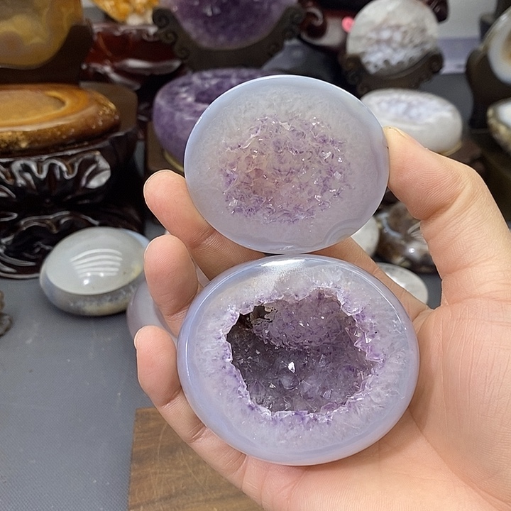 未镶嵌摆件紫晶紫晶聚宝盆