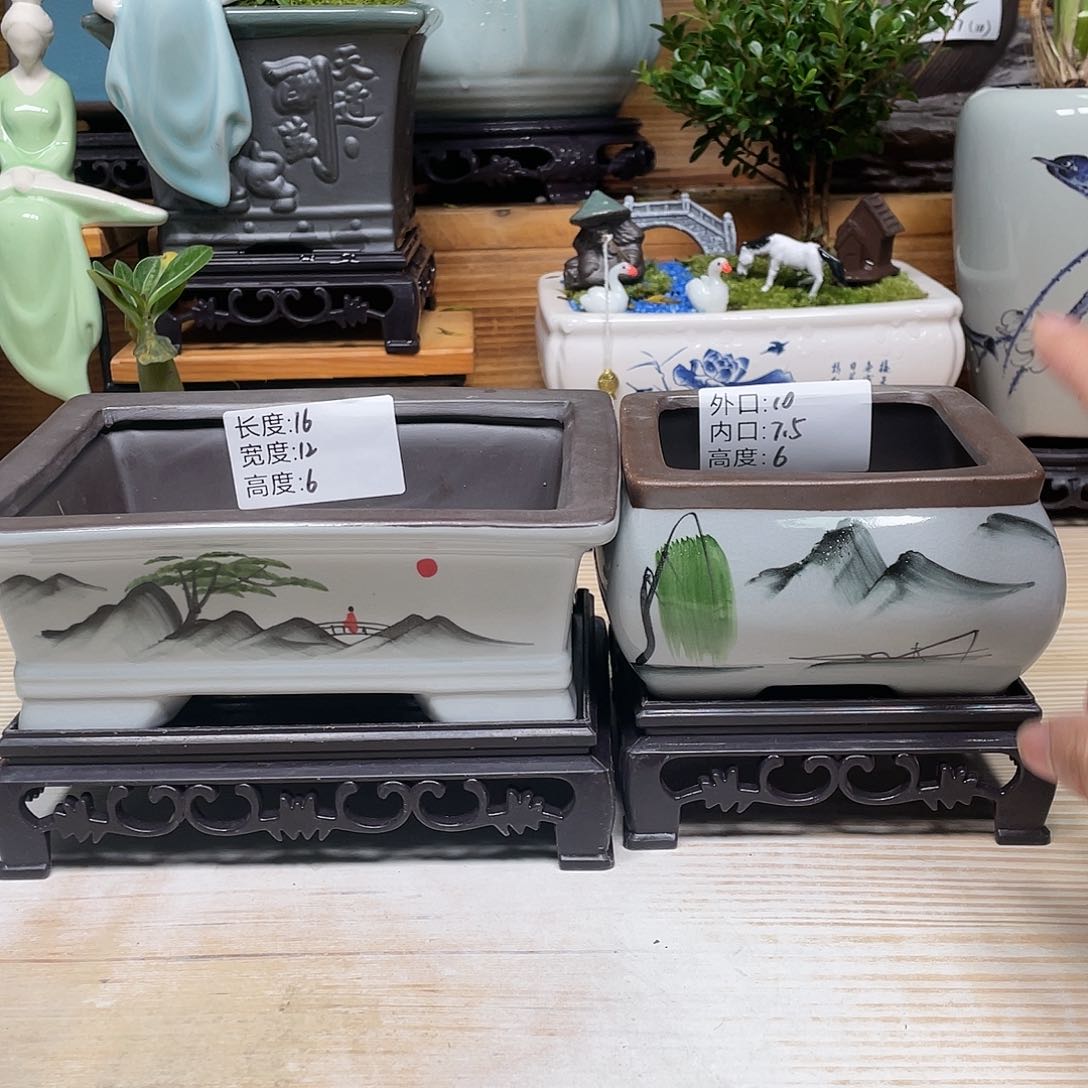 紫砂花盆陶瓷艺术花盆陶瓷