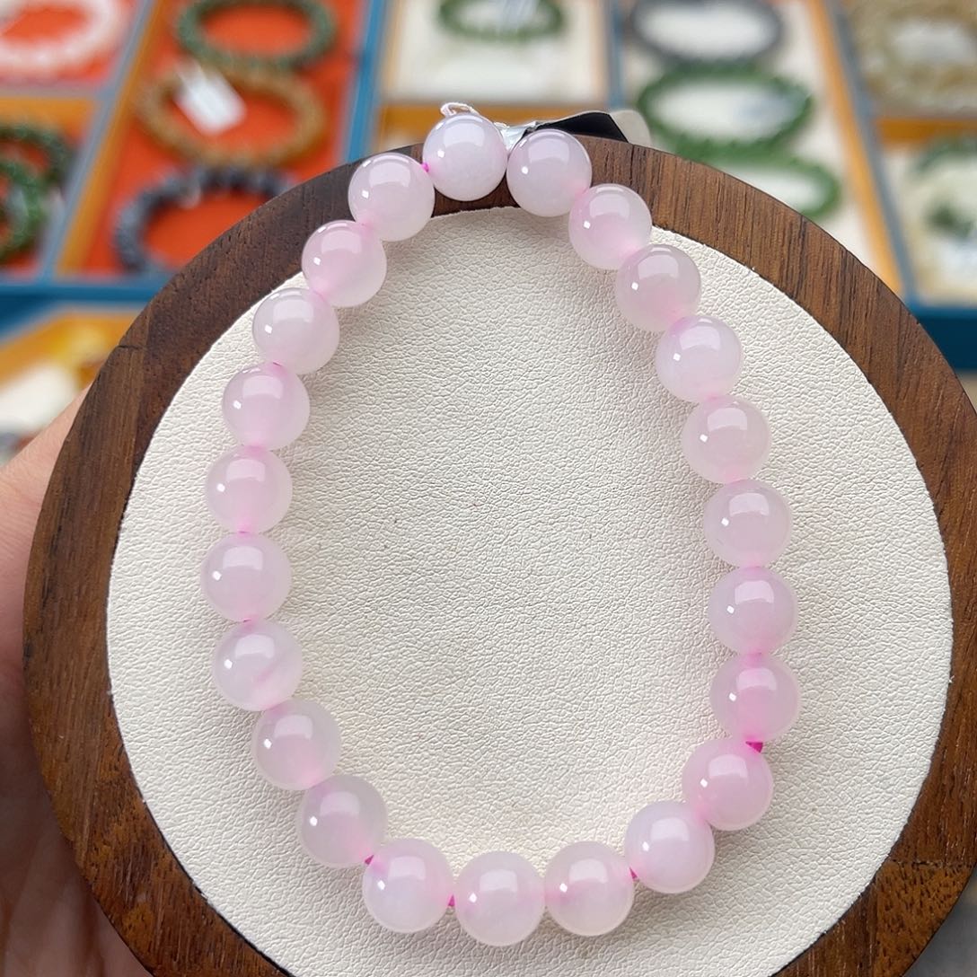 和田玉未镶嵌手串A18卡8