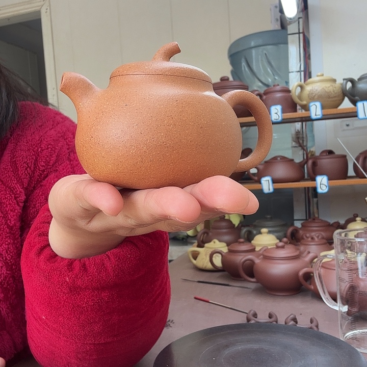 2***人紫砂茶壶150cc，小茄瓜，。。