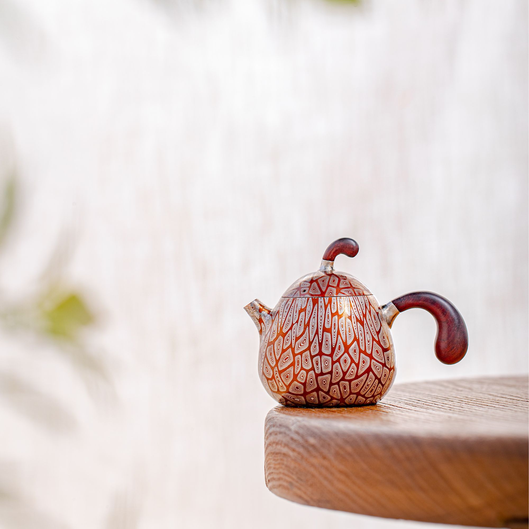 蜂鸟工坊 名匠优选 木把木钮木纹金龙蛋小壶 MJYXA1149
