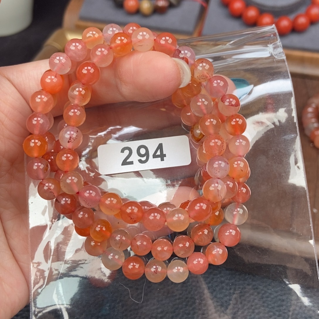 南红玛瑙未镶嵌手链卡6.8