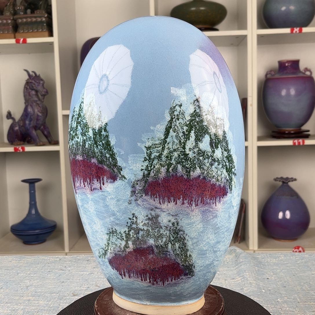 瓷片摆件……来福石，无礼盒