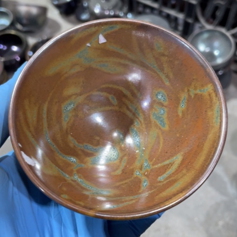 茶盏建阳建盏微瑕斗笠