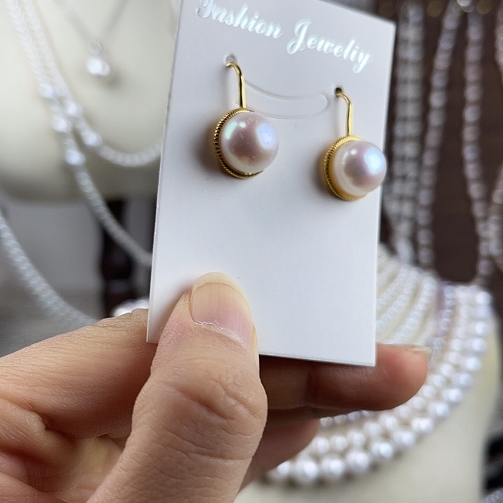 淡水珍珠耳钉未镶嵌