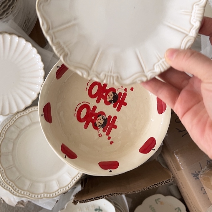 瓷片默认瑕疵商品洛可可6个