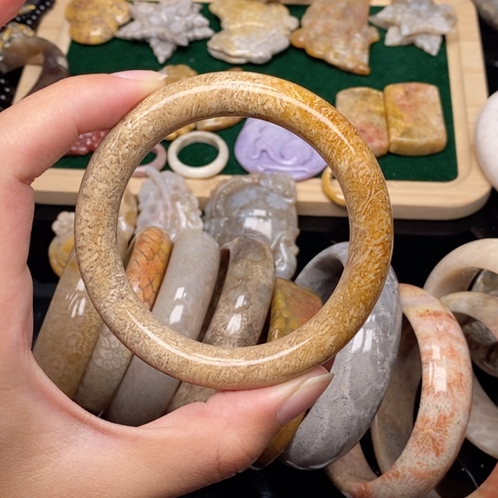 硅化珊瑚（珊瑚玉）手镯未镶嵌56.9