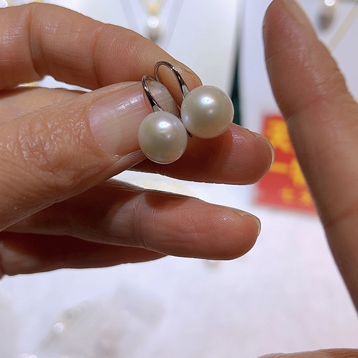 淡水珍珠白珠高跟鞋36未镶嵌