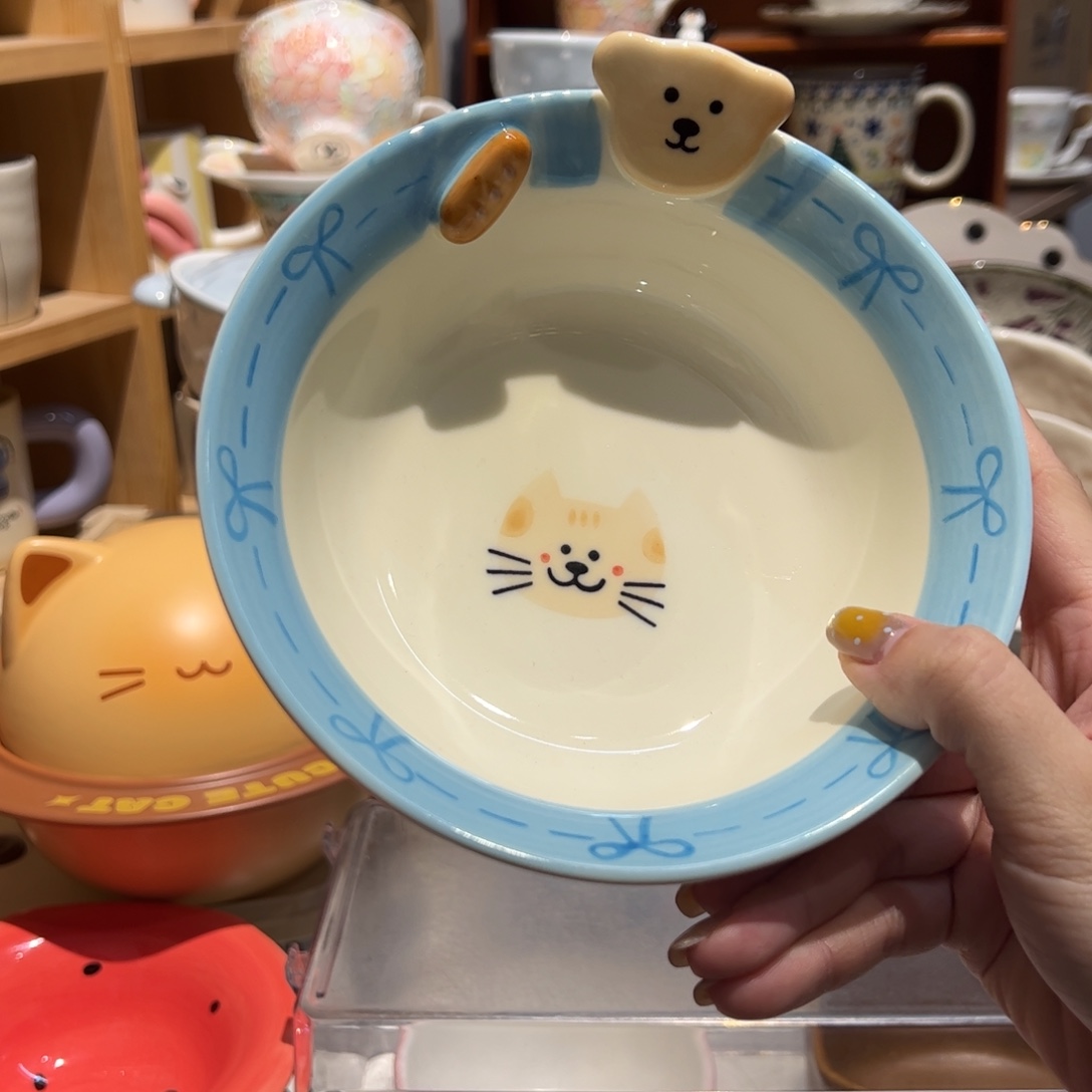 毛球朋友沙拉碗蓝色