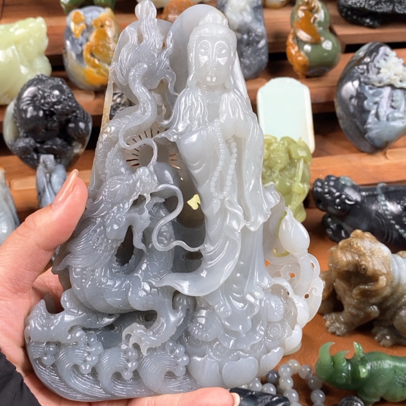 【闪购商品】未镶嵌和田玉摆件江****胎