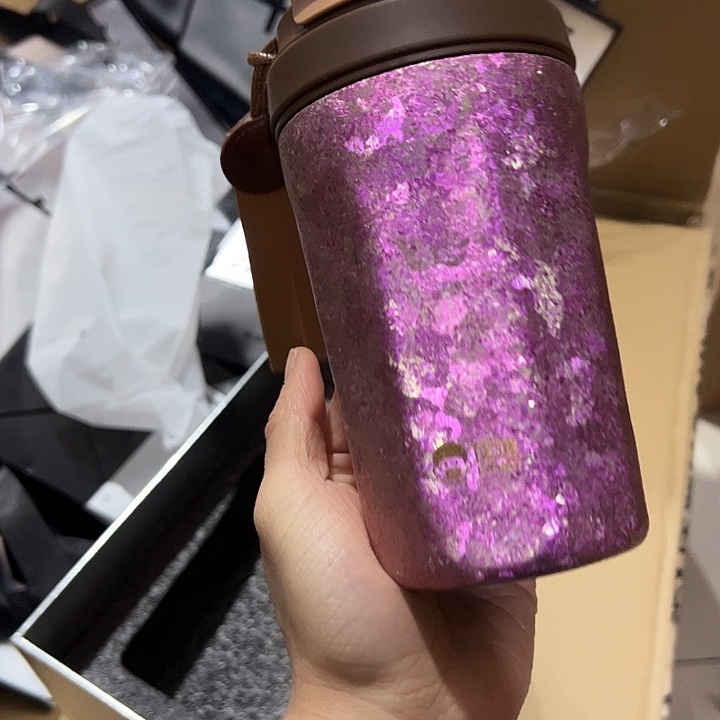 匡迪纯钛保温杯4204205933粉色咖啡杯