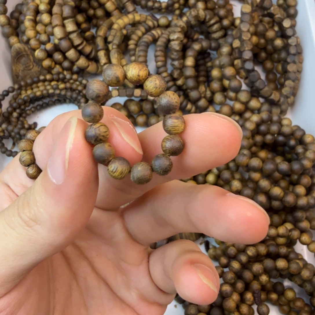 沉香沉香碎屑小戒指