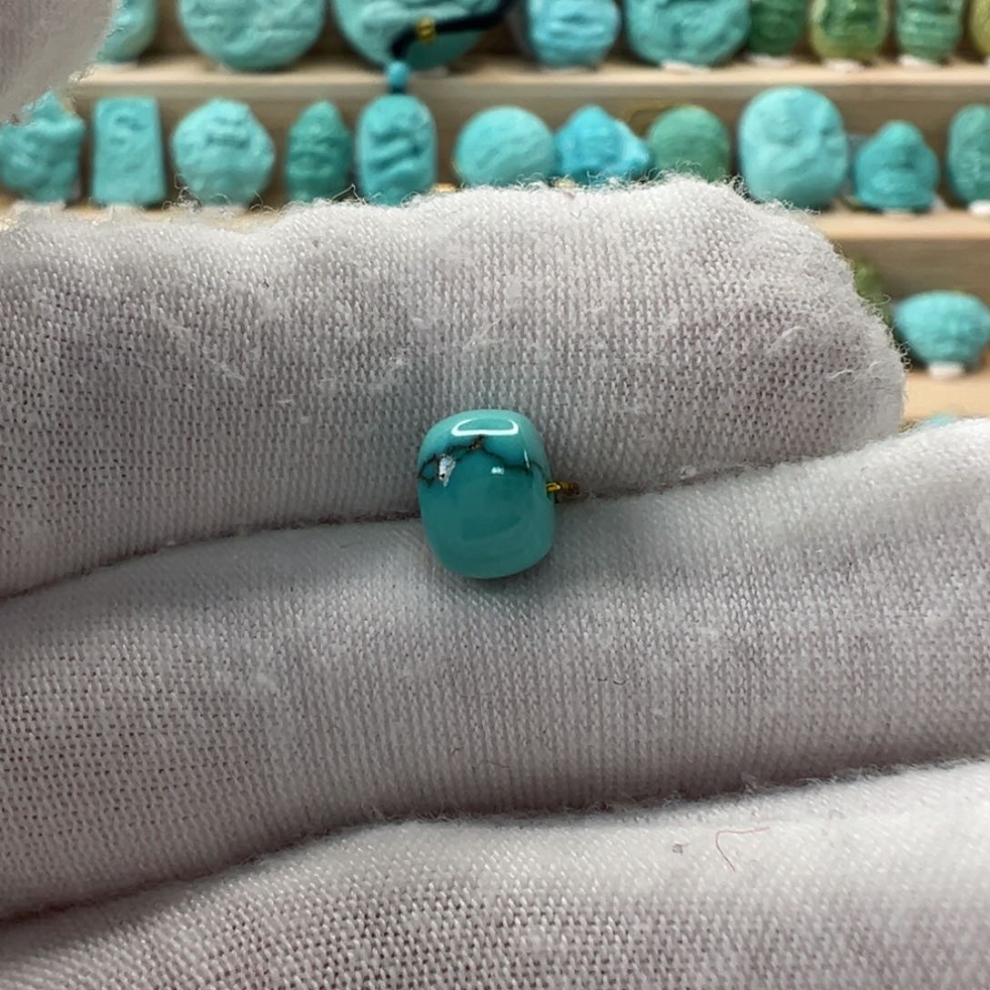 未镶嵌绿松石老型珠 7.9x5.9mm