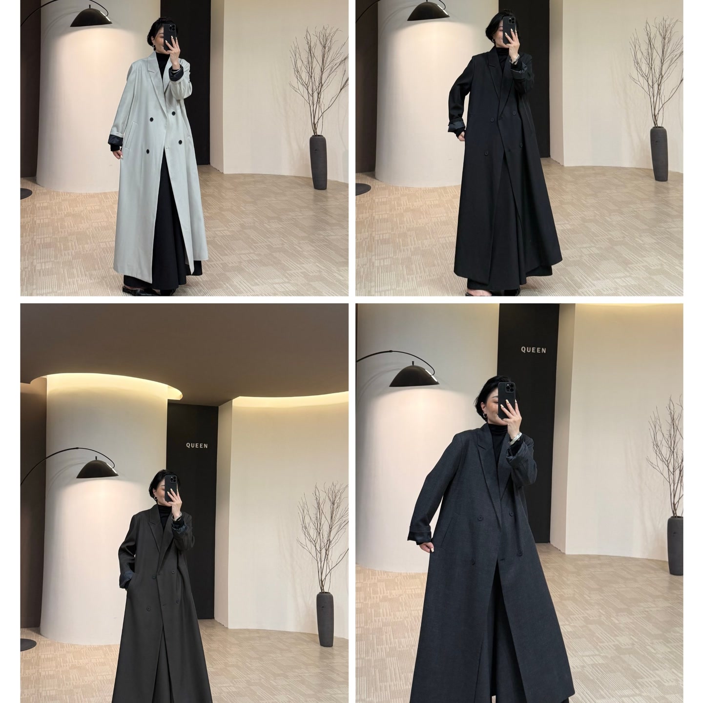 美丽怒推经典翻领正肩显瘦大衣170斤以内（23661）