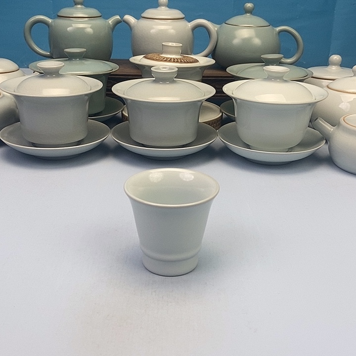 杯月白闻香杯原矿原釉原产地