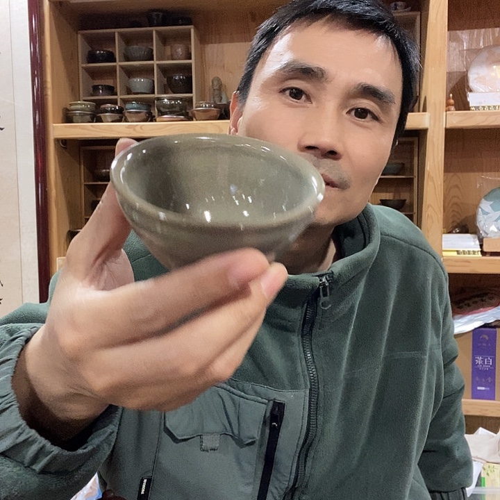 手工柴烧建盏一个
