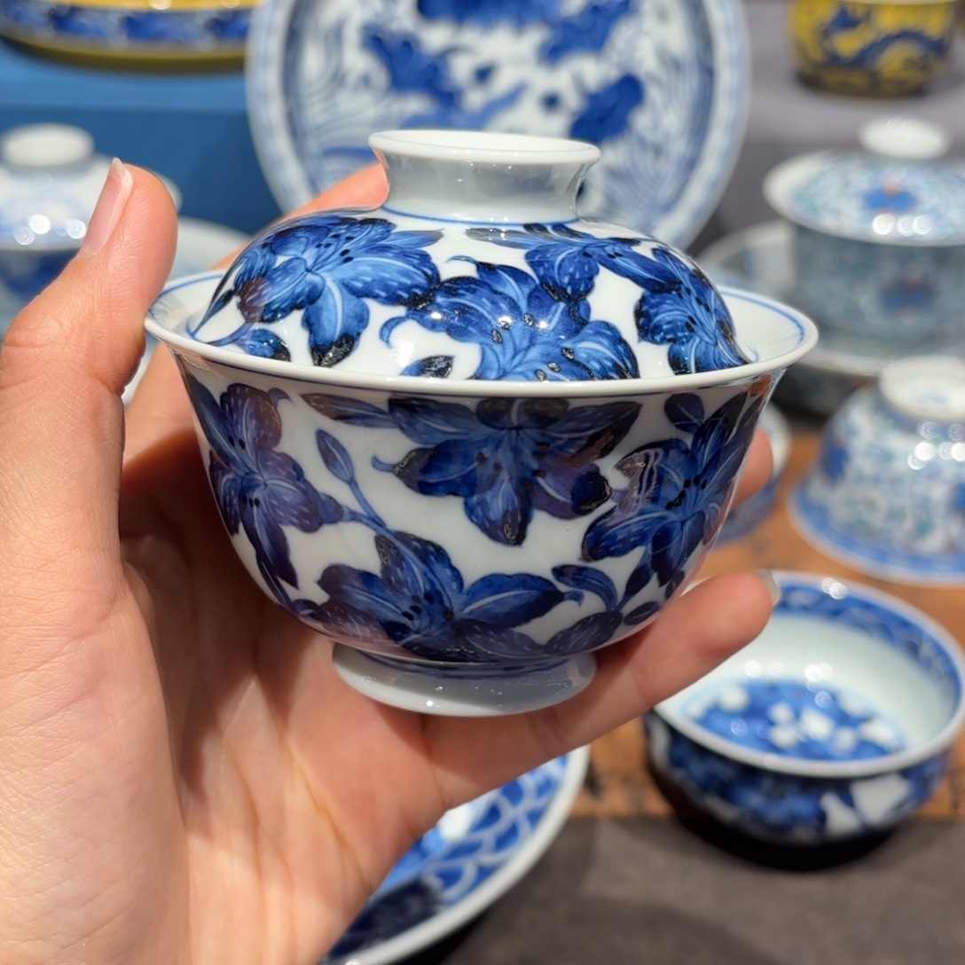 瓷片手工手绘陶瓷茶具