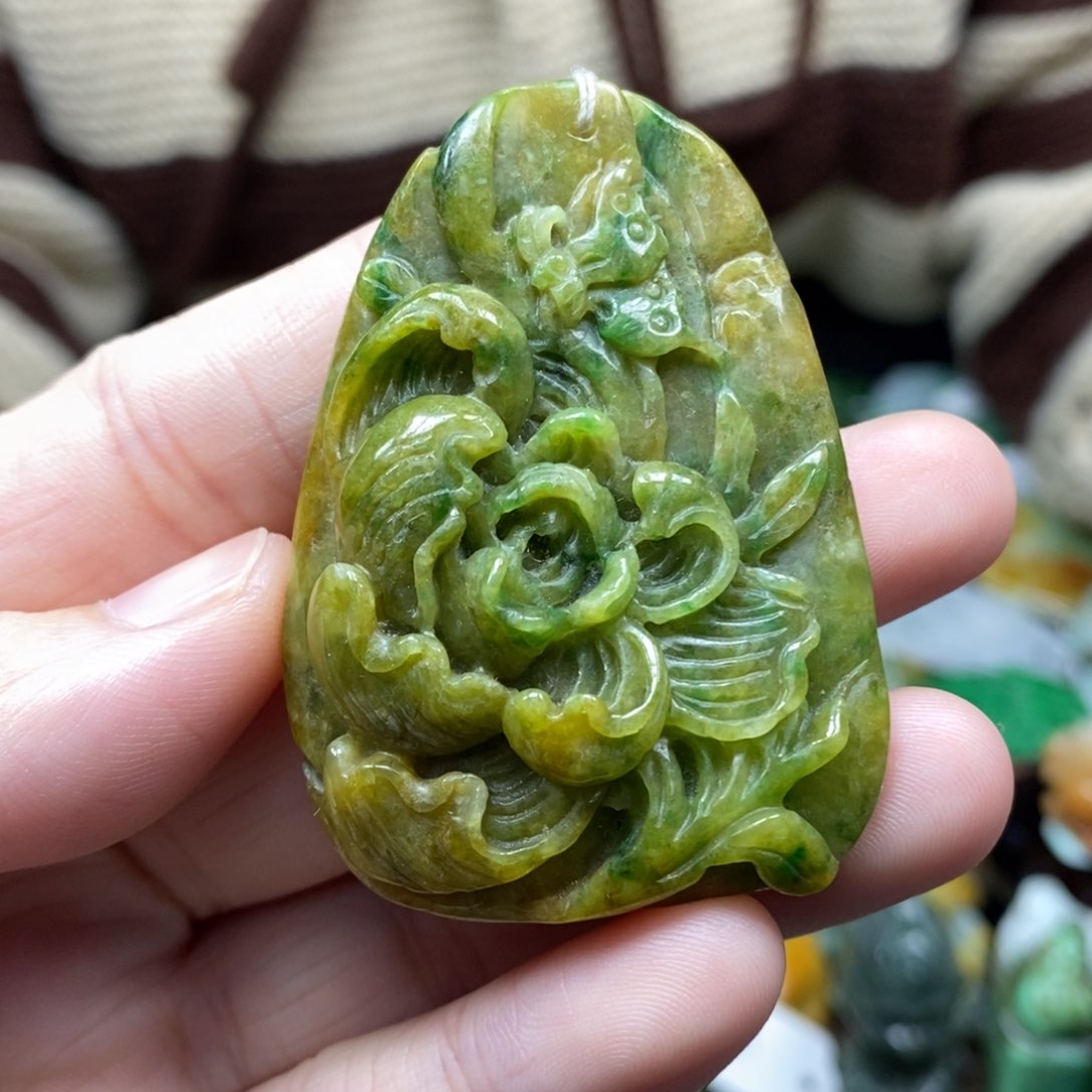 翡翠颈饰未镶嵌蝶恋花5号